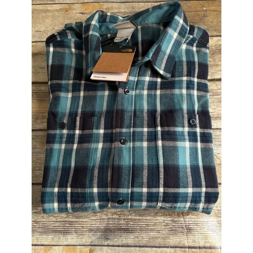 The North Face Men's XXL Arroyo Lightweight‎ Button Up Flannel Blue  NWT